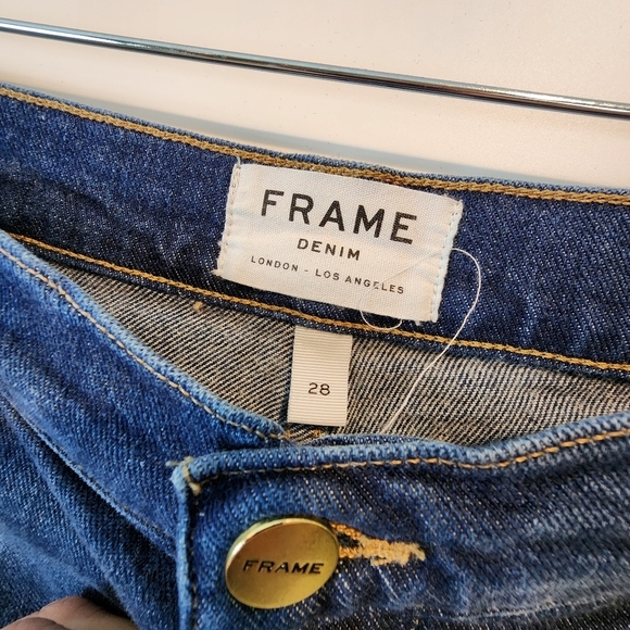 Frame Denim Le CutOff Micro Shred Shorts Fray Fringe Hem Bohemian Denim Short 28 - Picture 5 of 11